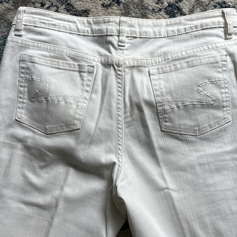 Liz Claiborne stretch white jean pants - Picture 8 of 8